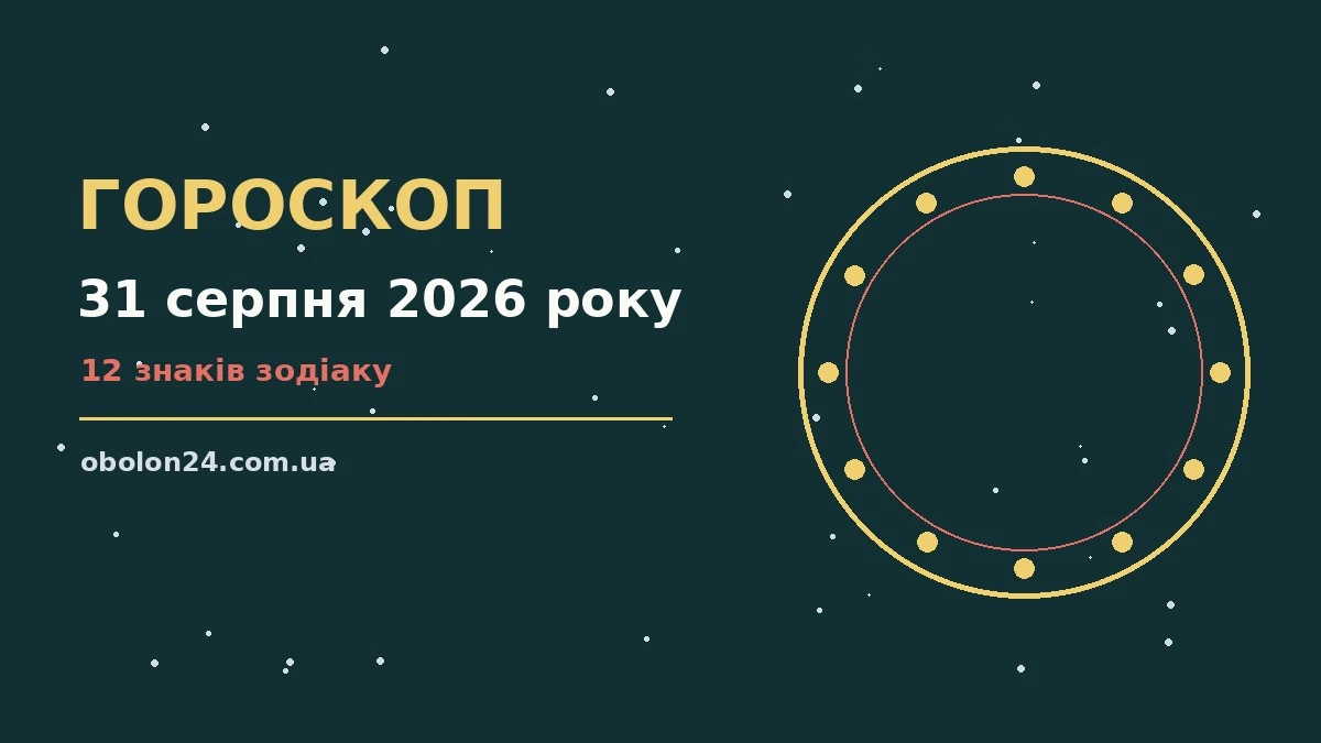 Зоряний гороскоп на 31 серпня 2026 року на тлі ранкового неба