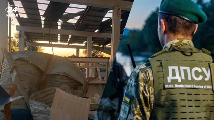 Наслідки удару по пункту пропуску «Табаки» — пошкоджені будівлі, фото ДПСУ.