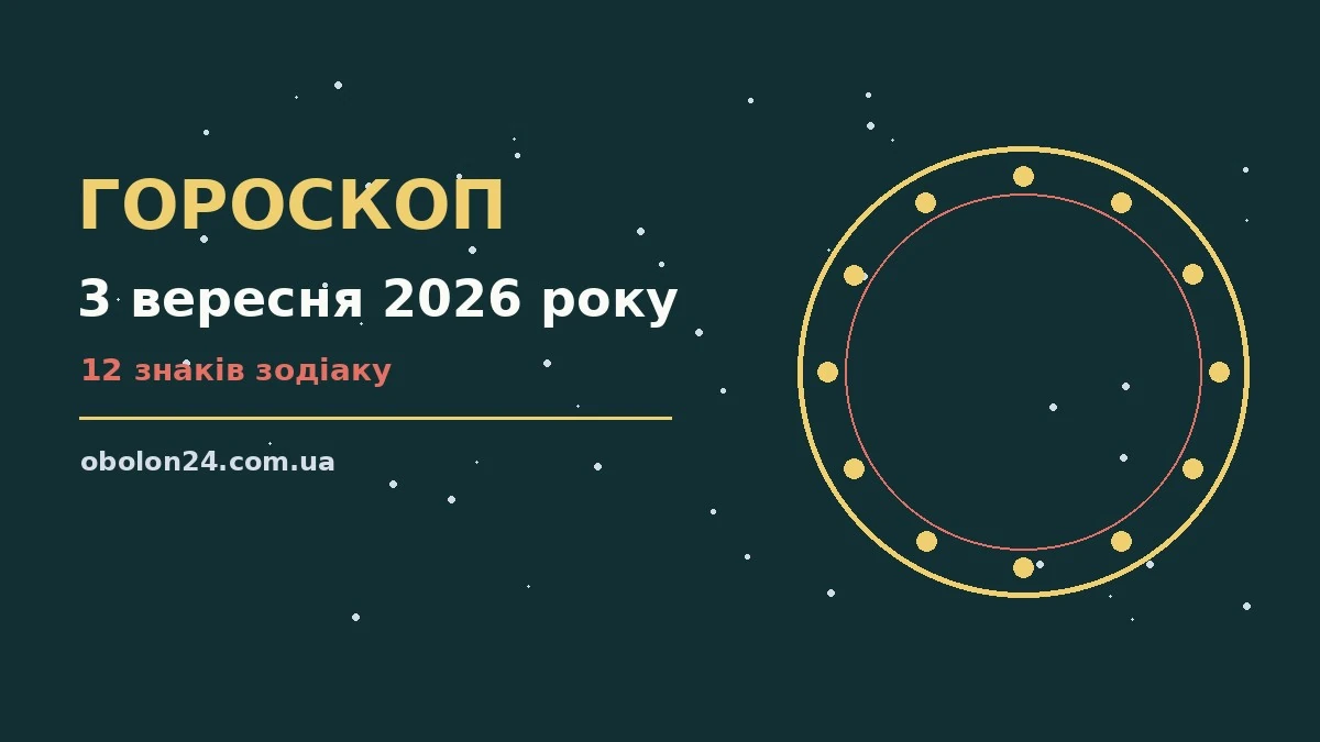 Зоряне небо над міським краєвидом увечері 3 вересня, символ щоденного гороскопу